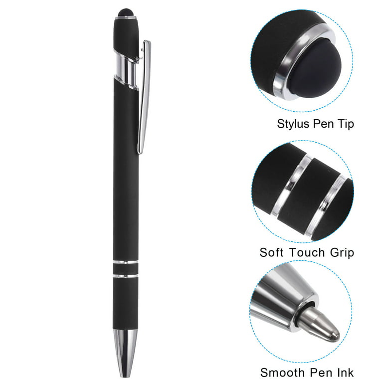 Black Ballpoint Pens With Stylus Tip Motivation And - Temu