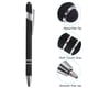 thumbnail image 4 of Bolígrafo Uxcell con punta de stylus, bolígrafo metálico, tinta negra, punta media de 1.0 mm, estilo 1, paquete de 6 en negro, 4 of 6