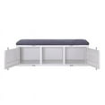 thumbnail image 2 of Acme Furniture Cargo Bench (Storage), Gray Fabric & White, 2 of 5