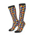 thumbnail image 2 of Womens Autism Awareness Puzzle Piece Knee High Socks Comfy Thermal Boot Long Socks, 2 of 7