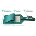 thumbnail image 2 of Turquoise Genuine Top Grain Leather Luggage Tag, 2 of 3