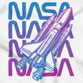 thumbnail image 2 of Vaporwave Shuttle NASA Worm Logo Women's T Shirt Ladies Tee Brisco Brands S, 2 of 5