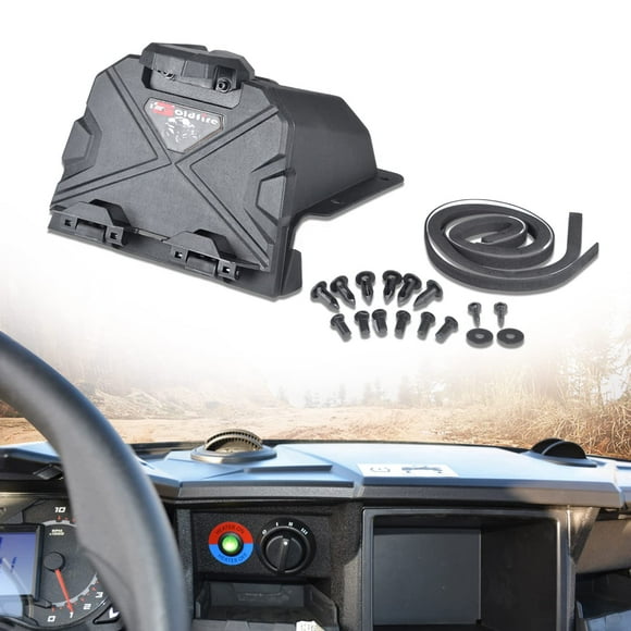 Sresk General 1000 Device Phone Holder, UTV Electronic Tablet Mobile GPS Holder Mount with Storage Box Organizer Tray for Polaris Accessories General 1000 / General 4 1000 2016-2023l(Black)