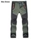 thumbnail image 3 of LNGXO pantalones de senderismo gruesos y cálidos de lana para hombre, impermeables, a prueba de viento, para exteriores, pantalones de lluvia de concha suave, pantalones de esquí para acampar y sender, 3 of 5