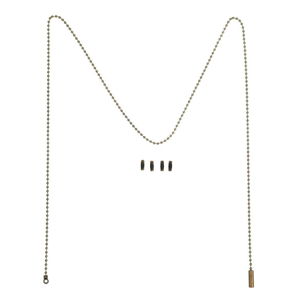 BESTOYARD Fan Pull Chain 1Pcs Beaded Chain Dark Brown Iron Extension For Lamps And Ceiling Fans