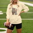 thumbnail image 2 of HUITKMM Winter Sweaters Women’S Football Print Oversized Hoodie – Relaxed Crew Neck Sweatshirt 4069 M, 2 of 4