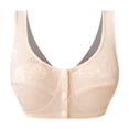thumbnail image 2 of Lixiuxyad Comfortable Front Closure Bra For Women Vest Style Underwear For Elderly Ideal For Casual Wear All Seasons,Bras for Women Beige 36, 2 of 7