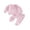 Pink, variant on Miaouyo 0-3 Years Toddler Baby Girls Fall Outifts Long Sleeve O Neck Ruffle Trim Bow Tops Drawstring Pants Clothes Sets
