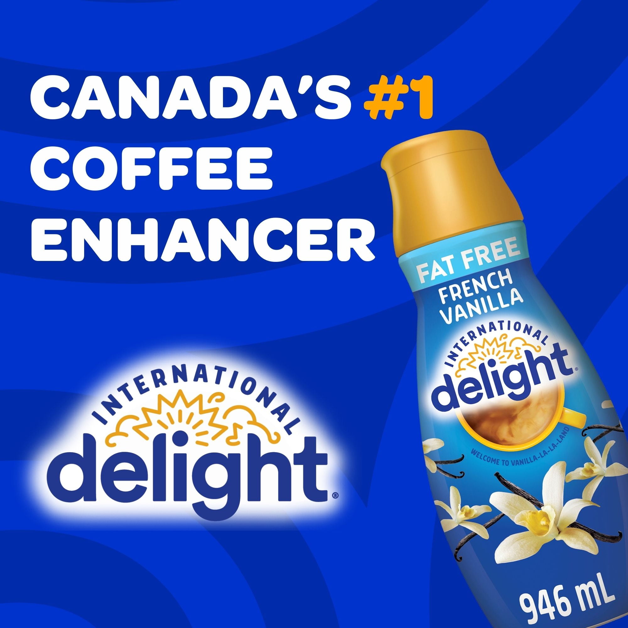 International Delight Fat Free French Vanilla Coffee Creamer, 946 mL, 946ml Coffee Whitener