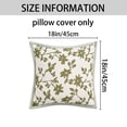 thumbnail image 7 of Unique Bargains Set of 2 Chenille Leaves Jacquard Throw Pillow Covers Green, 7 of 7