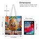 thumbnail image 5 of Patata Graciosa Bolso de tela con estampado de lienzo para mujer, bolsa de compras reutilizable y estética, con cremallera interior, regalo para mujer,40*40cm., 5 of 6