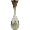 thumbnail image 2 of Aspen Creative 17006-11, 2-Tone Aluminum Decorative Candle Holder, 5" D x 16" H, 2 of 3