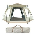 thumbnail image 2 of Tienda de campaña ligera, configuración automática con bolsa de transporte, tienda de campaña de malla impermeable para mochileros, viajes al aire 280cmx240cmx158cm, 2 of 8