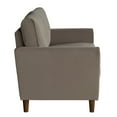 thumbnail image 3 of OakvillePark Copley Velvet Fabric Upholstered Living Room Loveseat, Brown, 3 of 6