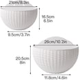 thumbnail image 4 of 2PCS Wall and Railing Hanging Planters with S Hooks,Wall-Mounted Vertical Planter,Half Round Plant Holders for Balcony Railing Shelf Fence, 4 of 8