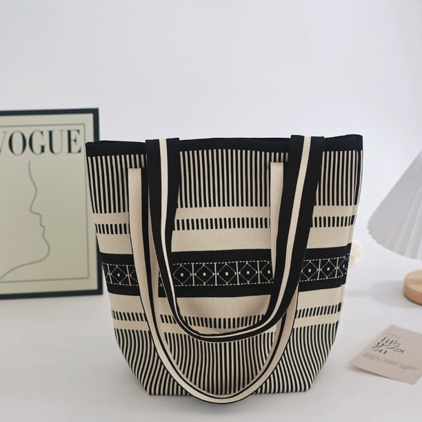 Zhuge Bolso de hombro tejido para mujer, bolso de mano tejido, bolso de mano tejido elegante para playa de verano, bolsos de hombro de 7,87 x 0,78 x 11,81 pulgadas (estilo H)