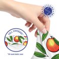thumbnail image 5 of Fruits Office Chair Slipcover, Repeated Peaches with Leaves and Polka Dots on Plain Background, Protective Stretch Decorative Fabric Cover, Standard Size, White Vermilion and Fern Green, by Ambesonne, 5 of 5