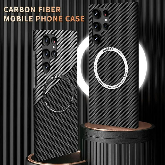 Magsafe Magnetic Carbon Fiber Case Compatible Samsung Galaxy S23 Ultra/s23 Plus/s23 With Wireless Charging