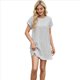 thumbnail image 2 of Vestidos Casuales para Mujer, Vestidos Rectos con Mangas y Volantes, Cuello en V, Color Liso, Sueltos, para Verano, Gris, Talla S, 2 of 10