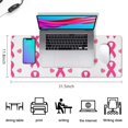 thumbnail image 5 of Long Mouse Pads for Desk,Pink Breast Cancer Desk Mats on Top Of Desks, Desk Mouse Pad Extra Large with 3mm Non-Slip Base and Stitched Edge for Gaming,Office,Work,Home 31.5x11.8in, 5 of 5