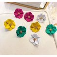 thumbnail image 5 of 2 Pcs Flower Earrings Super Fairy Soft Earring, White, 5 of 5