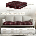 thumbnail image 6 of TSOVTHRID Red Plaid Print Couch Cushion Covers 3 PCS Sofa Seat Cover Anti Slip Sofa Couch Seat Slipcover Stretch Couches Furniture Protector for Armchair Loveseat Decor, 24x24 Inch, 6 of 7