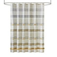 thumbnail image 5 of INK+IVY Cody Cotton Stripe Printed Shower Curtain with Tassel in Gray/Yellow, 5 of 8