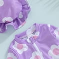 thumbnail image 6 of Bagilaanoe Flower Print Long Sleeve Rash Guard One-Piece Swimsuit (Girl's, Sizes 3M-24M), 6 of 8