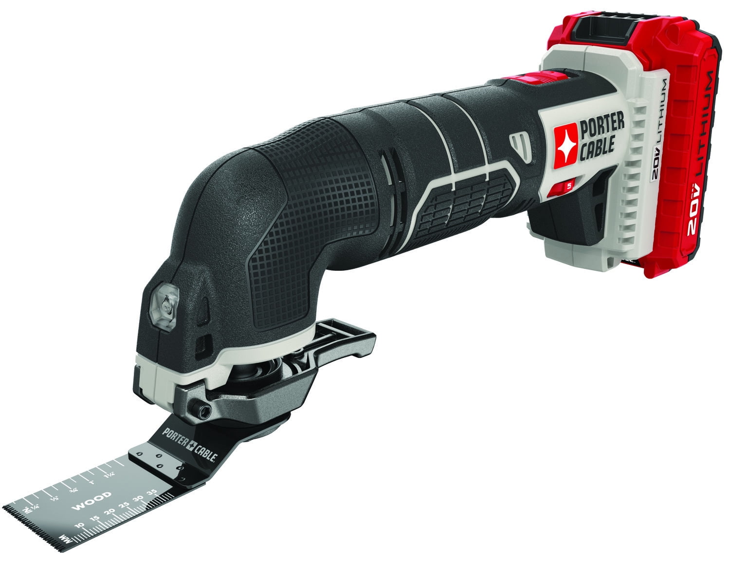 Image of integrated LED work light on Porter-Cable PCC710 oscillating tool