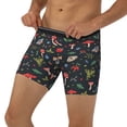 thumbnail image 3 of Picia Forest Flora and Insects Pattern Men's Athletic Long Leg Briefs , Performance Stretch Underwear，Moisture-Wicking, 3 of 7