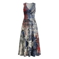 thumbnail image 7 of Dresses for Women 4th of July Sleeveless Deep V Neck Maxi Dress Summer Patriotic Button Flowy Long Sundress with Pockets Beach Vacation, 7 of 7