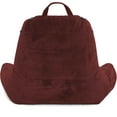 thumbnail image 7 of Husband Pillow Medium Maroon, Backrest for Kids, Teens, Petite Adults - Reading Pillows With Arms, Adjustable Loft, Plush Memory Foam, Bed Rest Chair for Sitting Up, Detach Neck Roll, Removable Cover, 7 of 7