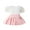 Pink, variant on Bagilaanoe 2Pcs Toddler Baby Girls Clothes Flower Mesh Short Sleeve Tops + Pleated Skirt 1T 2T 3T 4T 5T 6T Kids Casual Skirt Set