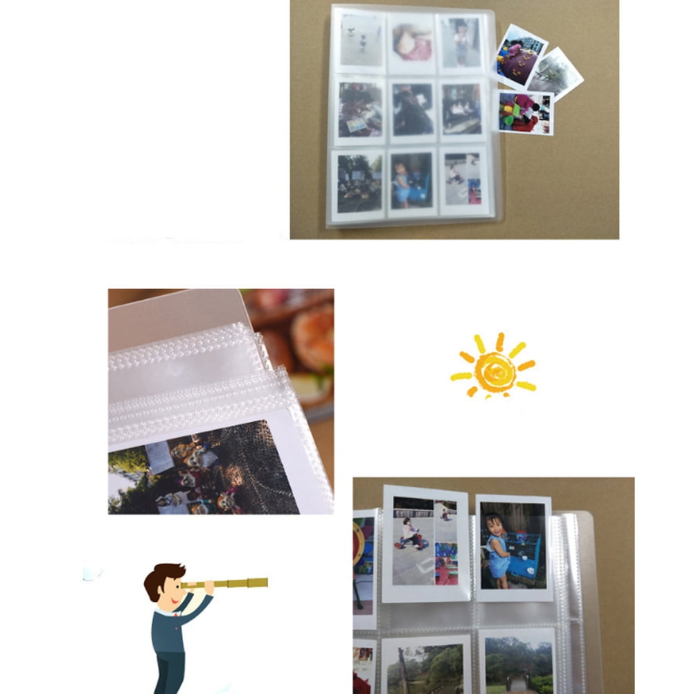 1 Book 3 Inch 9 Lattices Photo Album Vertical Transparent Matte Insert  Picture Album Train Tickets Storage Book for Photo Decor (
