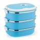 thumbnail image 1 of Fiambrera/Caja Bento, Aislamiento Portátil Aislamiento Térmico De Acero Inoxidable Con Asa Contenedor De Almuerzo Caja Bento Para Niños Y Adultos 3 Capas Adepaton LL-0411, 1 of 5