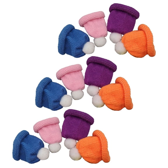 LITINKIMI Craft Mini Hats Assorted Color Woolen Yarn 12Pcs 2.2In