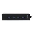thumbnail image 2 of StarTech.com 4-Port USB 3.0 Hub with Built-in Cable - SuperSpeed Laptop USB Hub - Portable USB Splitter - Mini USB Hub (ST4300PBU3) - Hub - 4 x SuperSpeed USB 3.0 - desktop - for P/N: FCREADMICRO3, MSDREADU3CA, 2 of 6