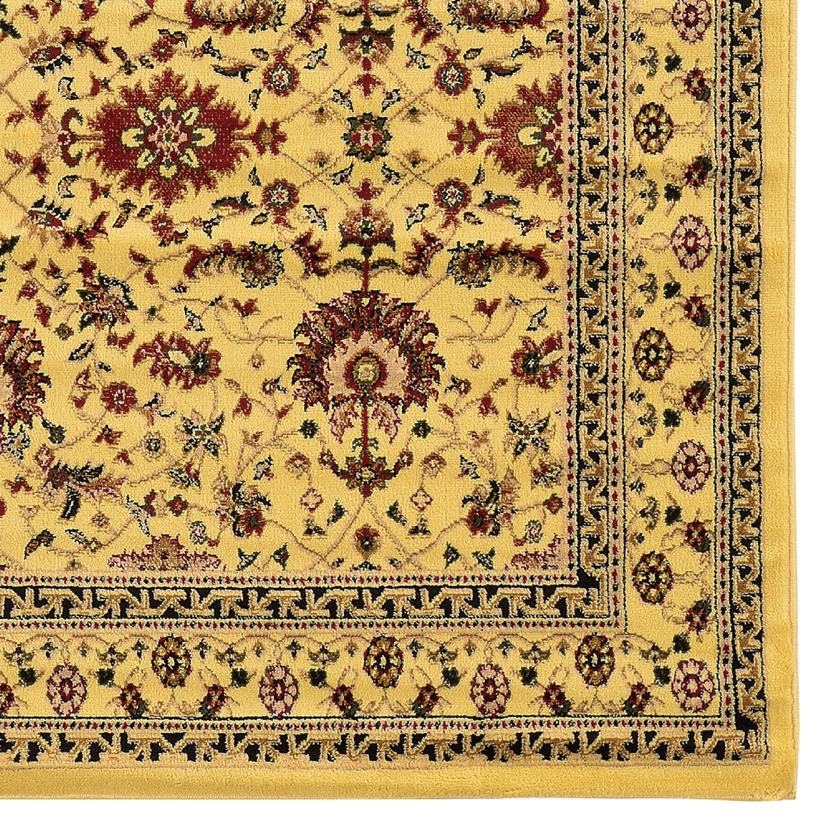 Elegance Zeigler Ivory Accent Rug 5x7.3 Transitional Style Easy Care Polypropylene