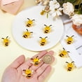 thumbnail image 3 of Hobbspring 8Pcs Silicone Focal Beads Bees Yellow 25.5x29.5x13.5mm Hole: 2mm, 3 of 7