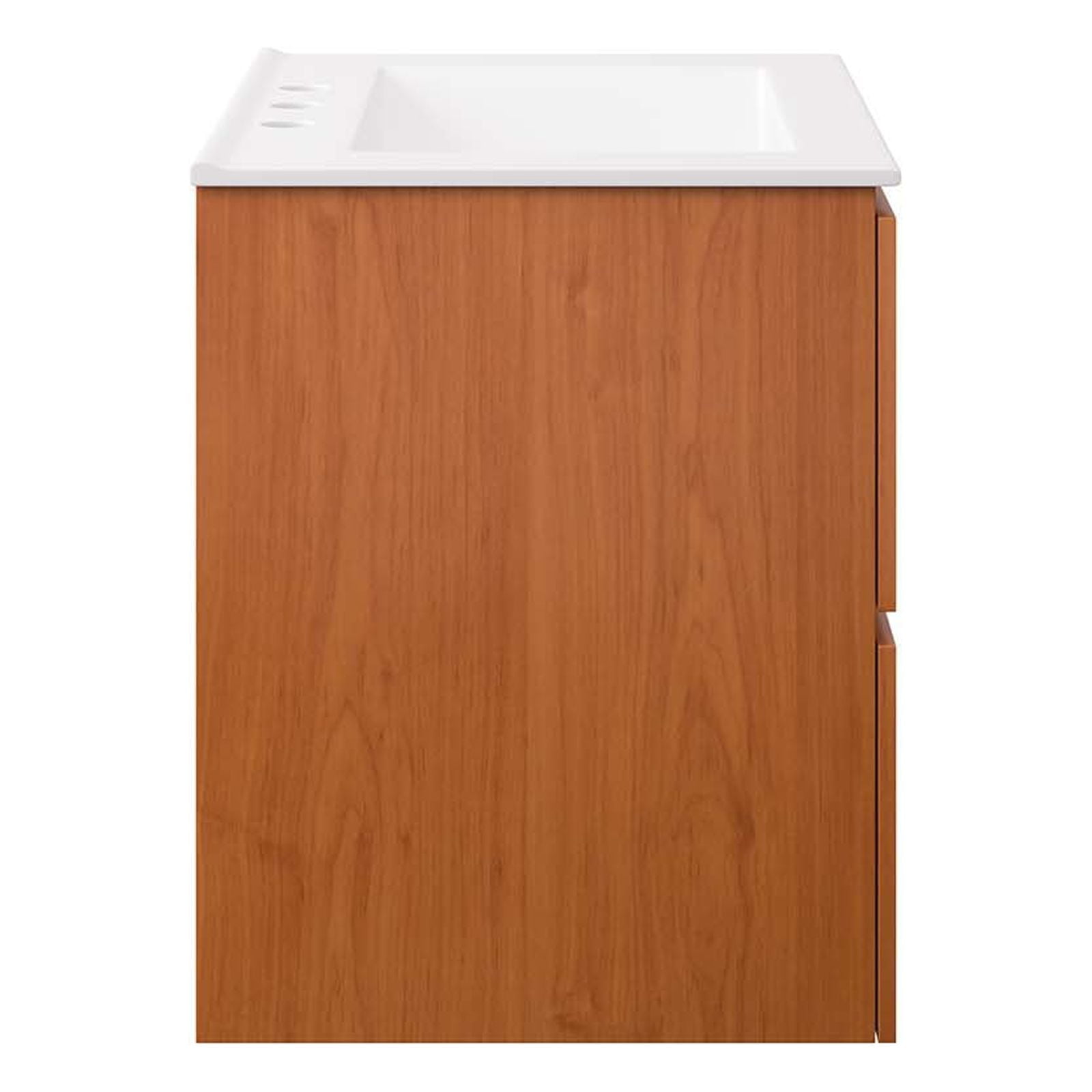 Modway Scenic 24" Wall-Mount Bathroom Vanity in Cherry White