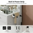 thumbnail image 6 of Yanosaku Modern Lighted Vanity Stool with Mirror, 12 LED Lights, Storage Drawers, Adjustable Brightness, 6 of 8