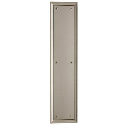 Baldwin 2280150 Nashville Push Plate 3.5 in. x 15 in., Satin Nickel