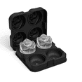 thumbnail image 2 of 4PCS Silicone Ice Mold Tray Stackable Silicone Ice-Cube Mold for Whiskey Cocktails Beverages Iced Tea Bloom Rose Mold, 2 of 5