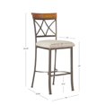 thumbnail image 2 of Linon Hamilton 3 Piece Wood & Steel Stationary Pub Set in Matte Pewter & Bronze, 2 of 8