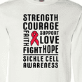 thumbnail image 4 of Inktastic Sickle Cell Awareness Strength Courage and Support Long Sleeve T-Shirt, 4 of 5