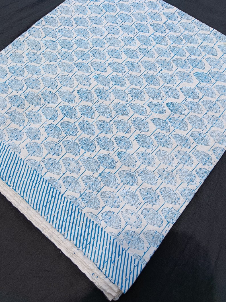 A And E Textiles House Fabric Collection Embracing Heritage, Enhancing Comfort Hand Stitch Kantha Work Quilts, Twin - Breathable