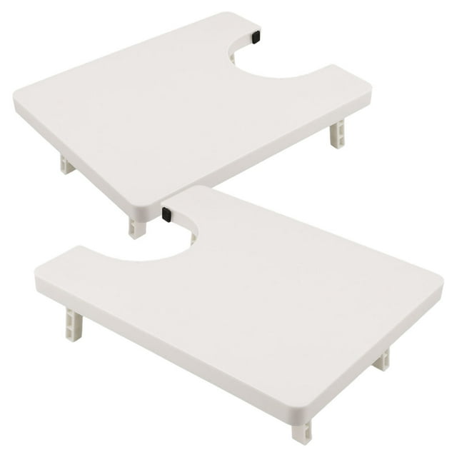 WRITWAA Ensemble de 2 Tables d'Extension de Couture en Plastique Blanc Support Stable pour Projets d'Artisanat DIY Égouts