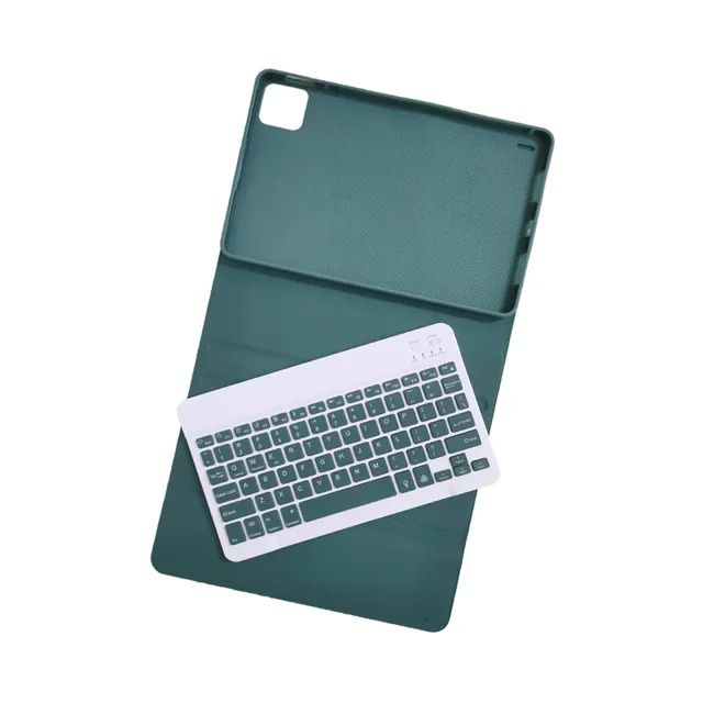 Keyboard Case For Xiaomi Pad 6 11 INCH 2023 Colorful Leather Cover For Xiaomi Pad 6 Pro Tablet BT wireless keyboard Protective Deep Green Without Mouse