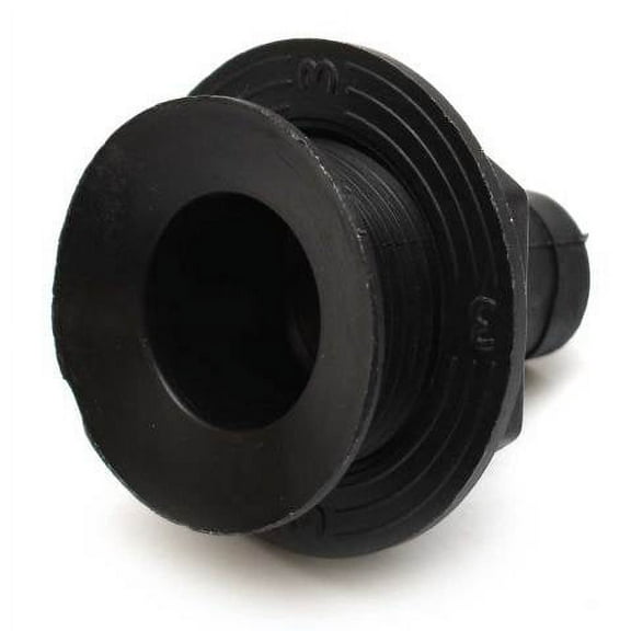 Lowe Boat All Purpose Drain 1867748 | Straight 3/4 Inch Black Plastic