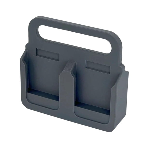Soporte organizador de batería de 18 V, accesorios ligeros para el espacio de trabajo, compacto y portátil gris